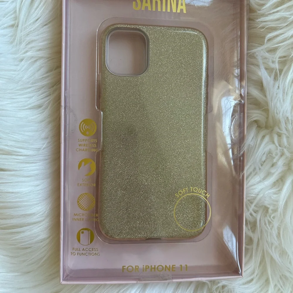 Gold glitter I phone case